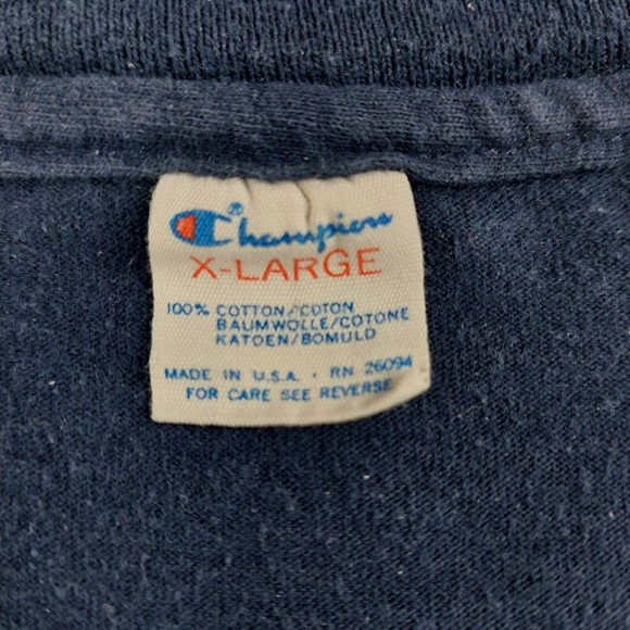 Vintage Champion 1989 Notre Dame Fighting Irish T Shirt Mens XL NCAA USA SS Blue - Picture 5 of 7